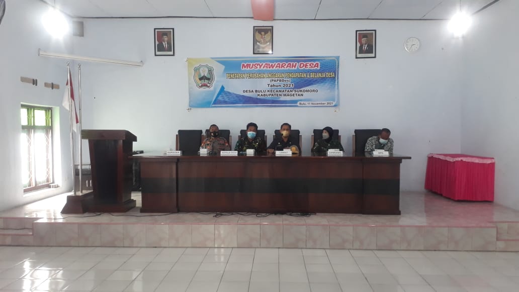 MUSYAWARAH DESA PENETAPAN PERUBAHAN ANGGARAN PENDAPATAN DAN BELANJA DESA (P-APBDES) TAHUN ANGGARAN 2021